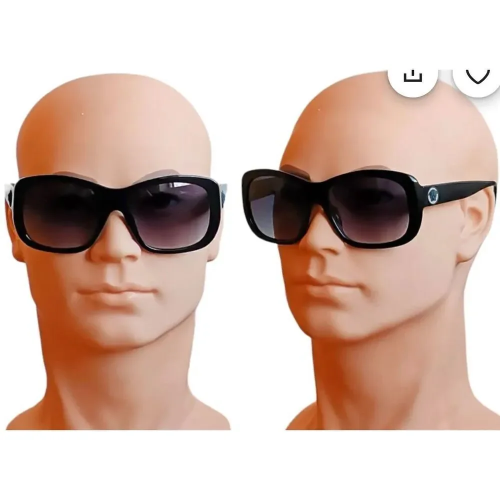 VERSACE vintage sunglasses rare wrap black square frame shield mask oversized